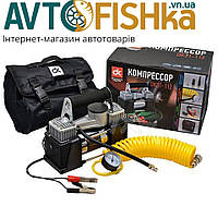 Компресор 2 цилін Dk 260W/10атм/60л/5м шланг спирал з ман/клеми/сумка