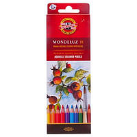 Набор цветных акварельных карандашей "Mondeluz" 18 шт. KOH-I-NOOR