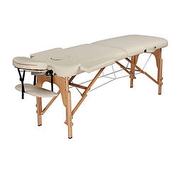 Кушетка масажна Двосекційний дерев'яний складаний масажний стіл валіза переносної VICTORY (NEW TEC)