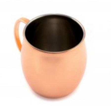 Кухоль нержавіюча сталь 560 мл мідним покриттям Московський мул рівна металева чашка, фото 1