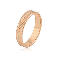 Обручальное кольцо с алмазным гранением ширина 4 мм. позолота 18к фирма Xuping. Размер 22.