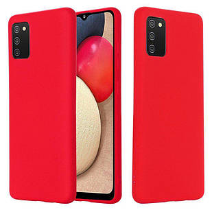 Чехол Silicone Case Full для Samsung A02s (A025) Red