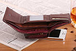 Жіночий шкіряний гаманець бордовий, фото 4