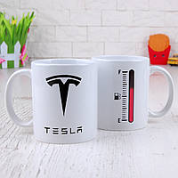Чашка-хамелеон "Заправка Тесла" (Tank Up Tesla)