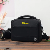 Фотосумка для фотоаппарата Nikon D, противоударный чехол Никон цвет Черный + дождевик ( код: F063B1 )