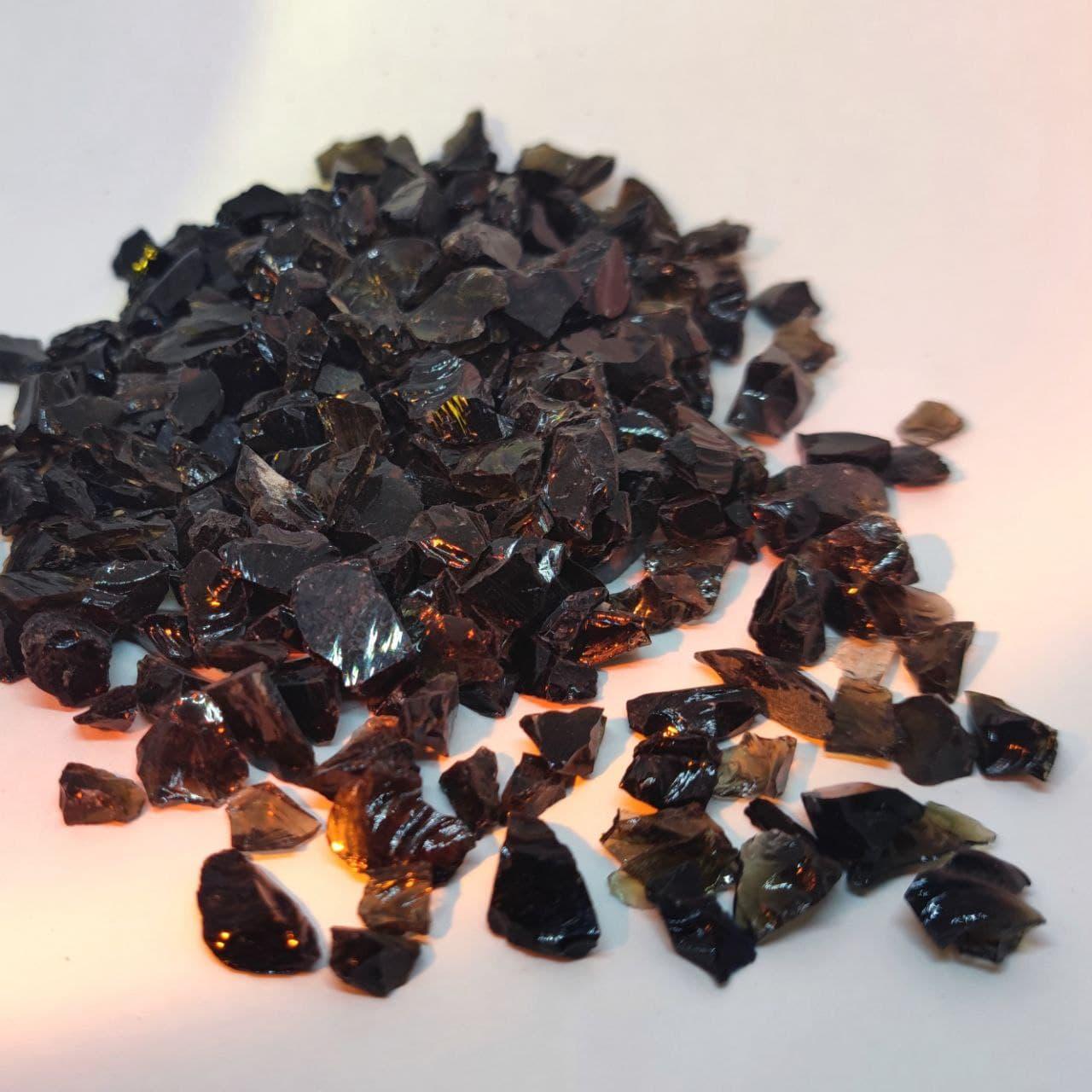 Скляна крихта колір "коньяк" 27, середня фракція, 1-5 мм, уп. 150 г