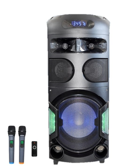 Колонка акумуляторна LEISOUND Pro Audio з радіомікрофонами та DJ пультом 250 W, фото 1