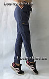 Спортивні штани жіночі джогери на гумці Жіночі штани карго з кишенями Одяг для спорту, фото 5