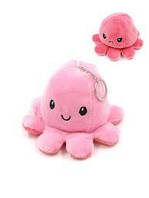 Брелок детская мягкая игрушка осьминог перевертыш меняет цвет настроения 11-15 см