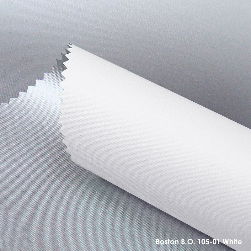 Рулонні штори Бостон Блекаут. Тканинні ролети Boston Blackout Білий 105-01, 650, фото 1
