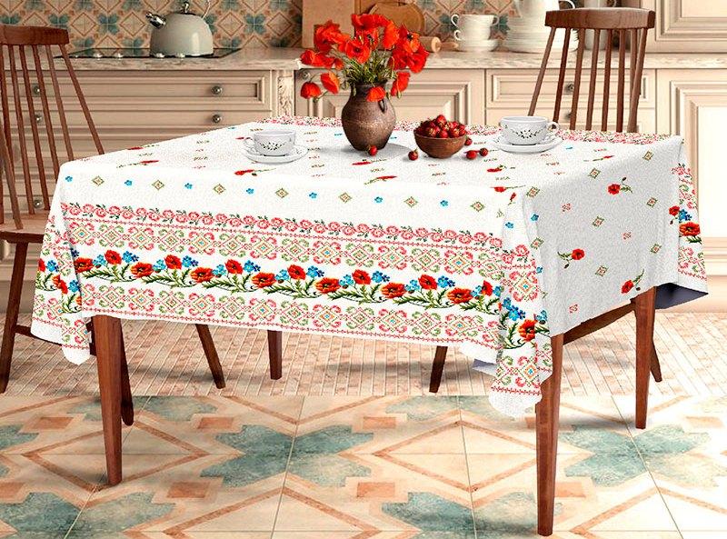 Скатертина льняна на кухонний стіл 120*150 см