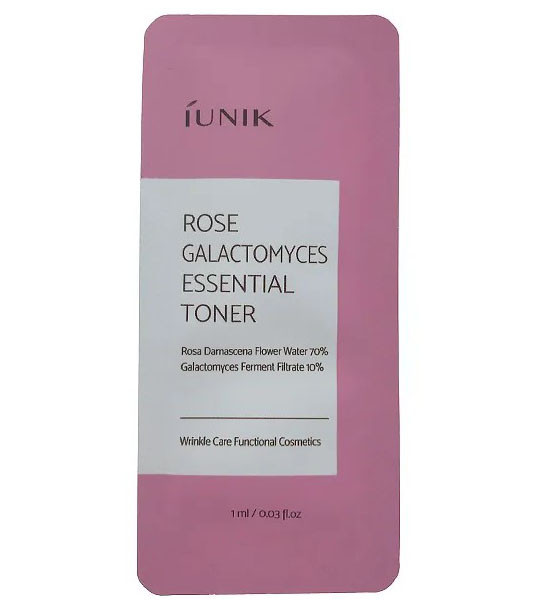 Тонер с розой и галактомисисом Iunik Iunik Rose Galactomyces Essential Toner Пробник 1 мл