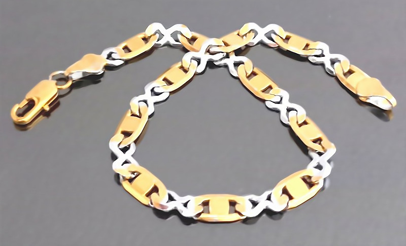 Браслет Аthena зі сталі. Родій. Довжина: 22 см. Ширина: 4 мм.