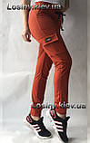 Жіночі брюки карго стрейчеві на резинці Спортивні штани жіночі джоггеры чорні Штани з кишенями накладыми, фото 8
