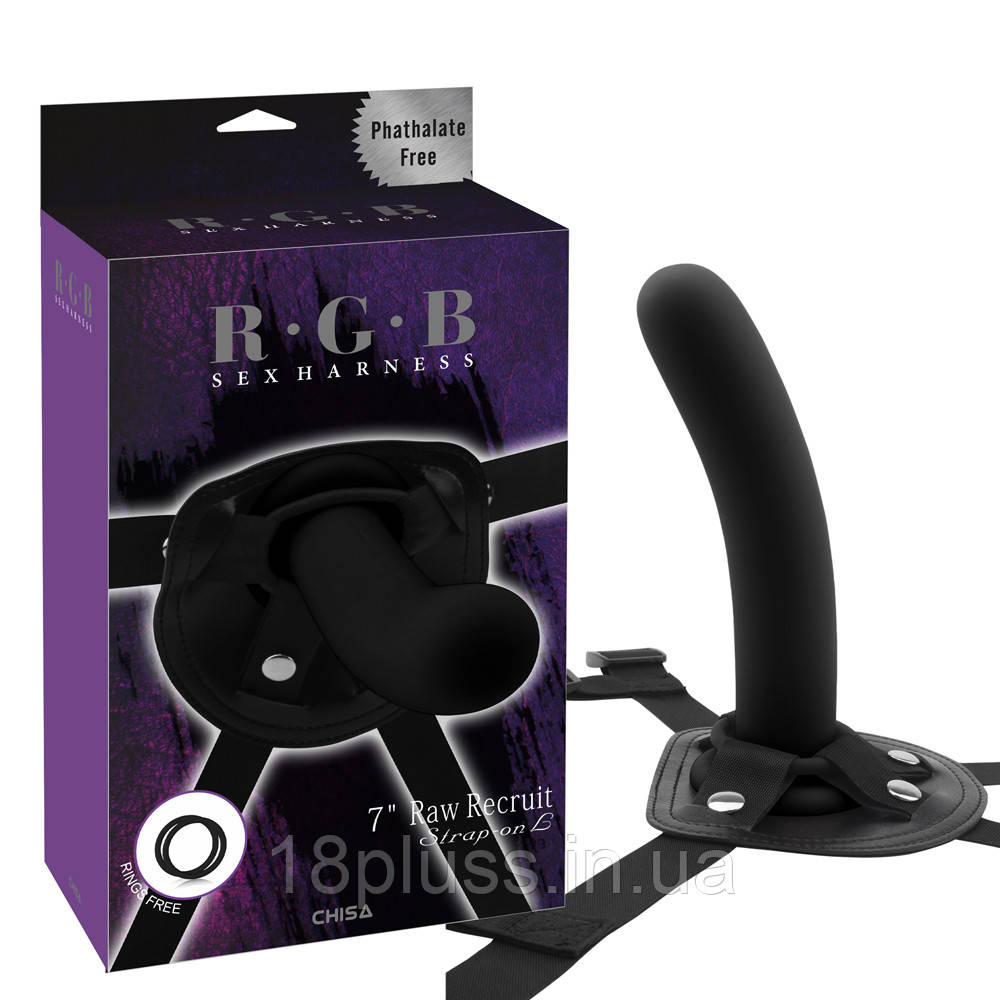Raw Recruit Strap-On 7" L Black, фото 1