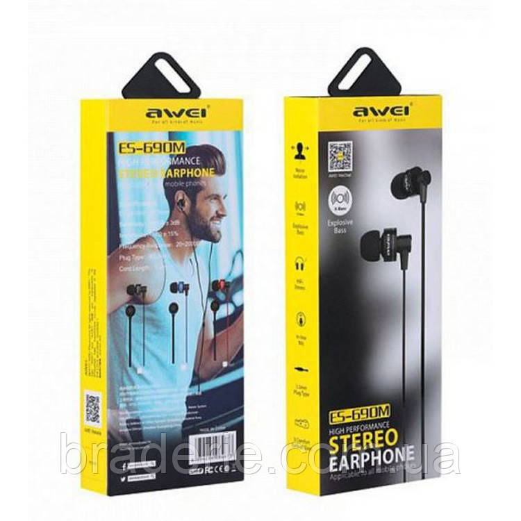 Навушники Awei ES-690m