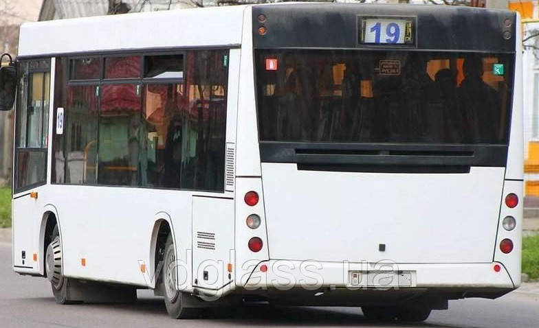 МАЗ MAZ 206 заднє скло триплекс, від українського виробника автостекла
