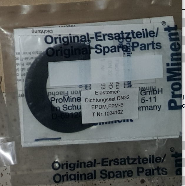 ProMinent No1024162 Комплект плоских сальників з еластомеру (Elastomer-gasket-set DN32 EPDM, FPM-B), фото 1