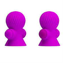 Зажими для сосків Pretty Love Vibrating Nipple Suckers Purple