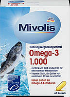 Капсулы омега-3 1000 мг. Миволис Mivolis Omega-3 1000 mg. Рыбий жир морских рыб