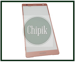 Стекло для переклейки дисплея Sony Xperia XZ2 H8266, розовое