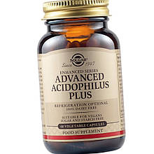 Для мікрофлори кишечника Solgar Advanced Acidophilus Plus 60 капсул
