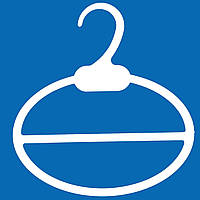 Вішалка під шарф овальна біла