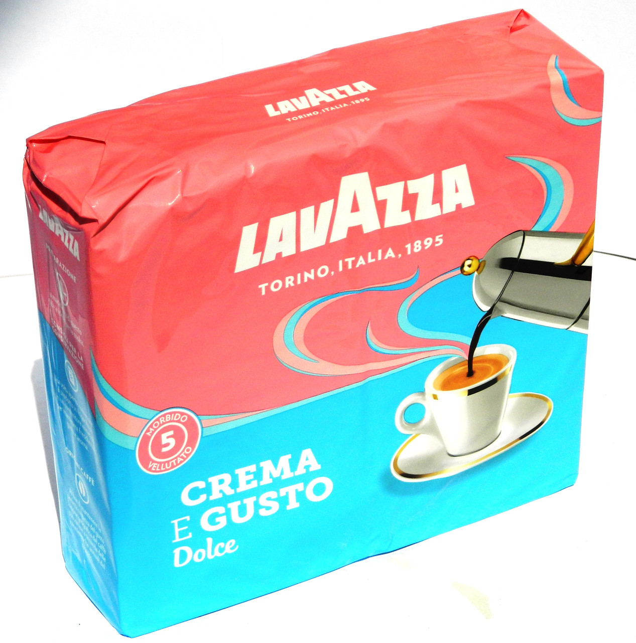 Кофе Lavazza Crema e gusto Dolce молотый, вакуумный брикет 2 шт Х 250 г ...
