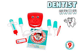 Дитячий пластиковий універсальний ігровий Набір стоматолога ТехноК іграшковий медичний набір для дитини