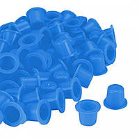 Колпачки капсы для краски для пигмента Синие (8 мм) 100шт