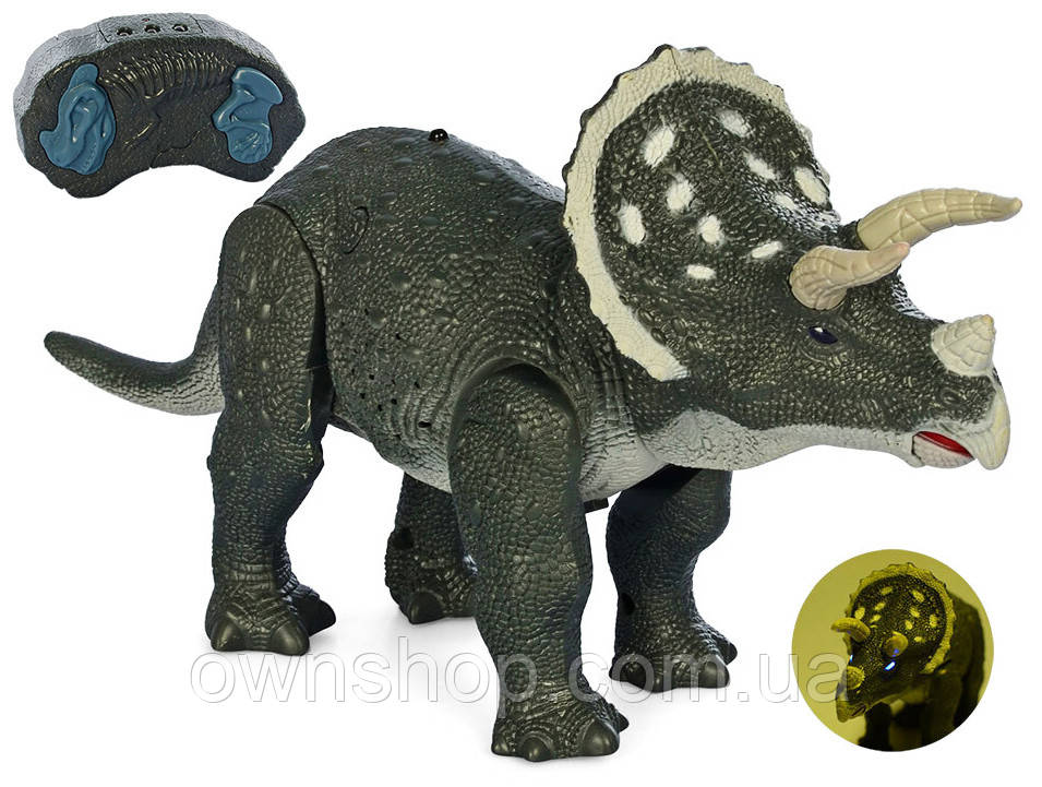Динозавр на радіокеруванні RS6137A, ходить, гарчить, крутить головою 34 см, фото 1