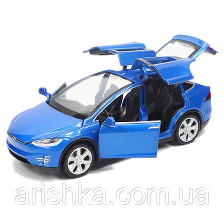 Машинка металева Автопром Tesla метал, Тесла, фото 1