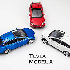 Машинка металева Автопром Tesla метал, Тесла, фото 3