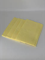 Нагрудники стоматологічні тришарові текстуровані серветки 10шт (жовті)