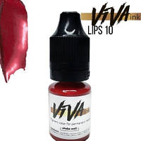 VIVA ink Lips 10 Wine (6мл) пігмент для татуажу