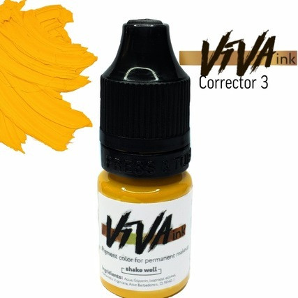 VIVA ink Corrector 3 Yellow (6мл) для татуажу