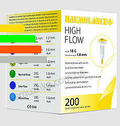 Ланцети HAEMOLANCE Plus HIGH FLOW, голка 18G - Гемоланс