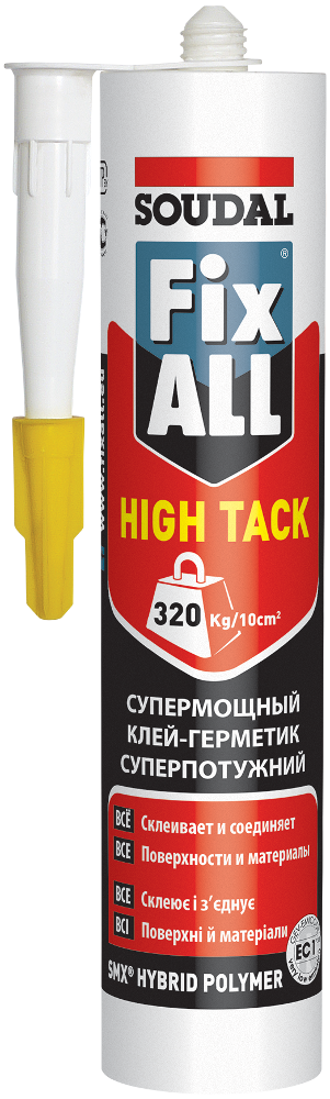 Клей-герметик Fix All High Tack білий SOUDAL 290 мл