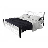 Ліжко Нарцис ніжки дерево чорне метал Білий глянець 120*190 см (TeneroTM)