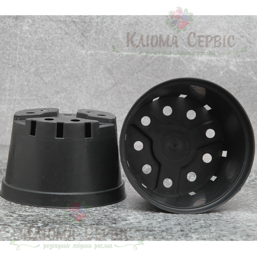 Горщики миски для хризантем, 3 л KLODA (Польща) чорний