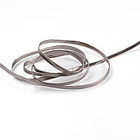 Тасьма шкіряна лакована 5мм срібло темне (52225.002)