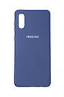 Чехол Silicone Case Full для Samsung A02 (A022) Blue, фото 7