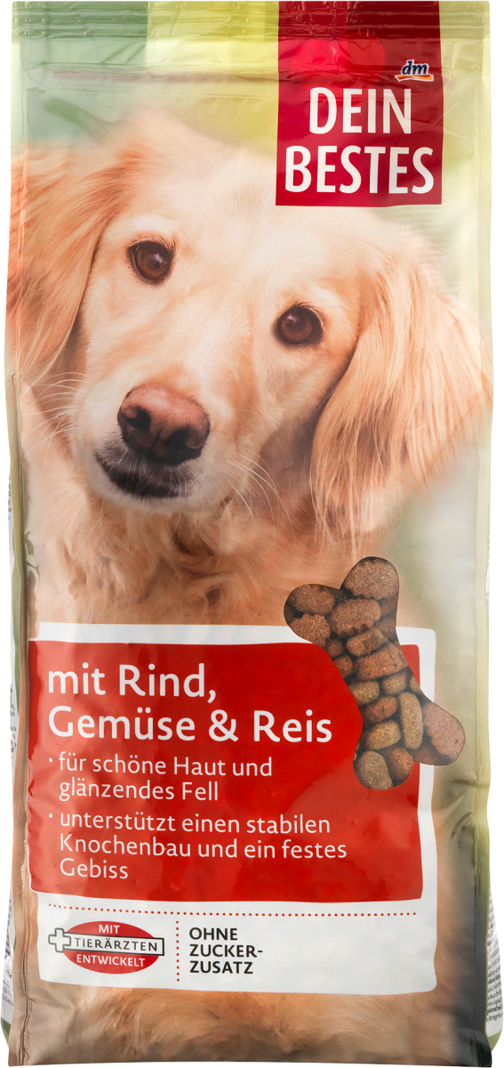 Сухий корм для собак з яловичиною, овочами і рисом Dein Bestes, 3 кг