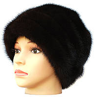 Шапка хутряна норкова "Барбі" колір чорний