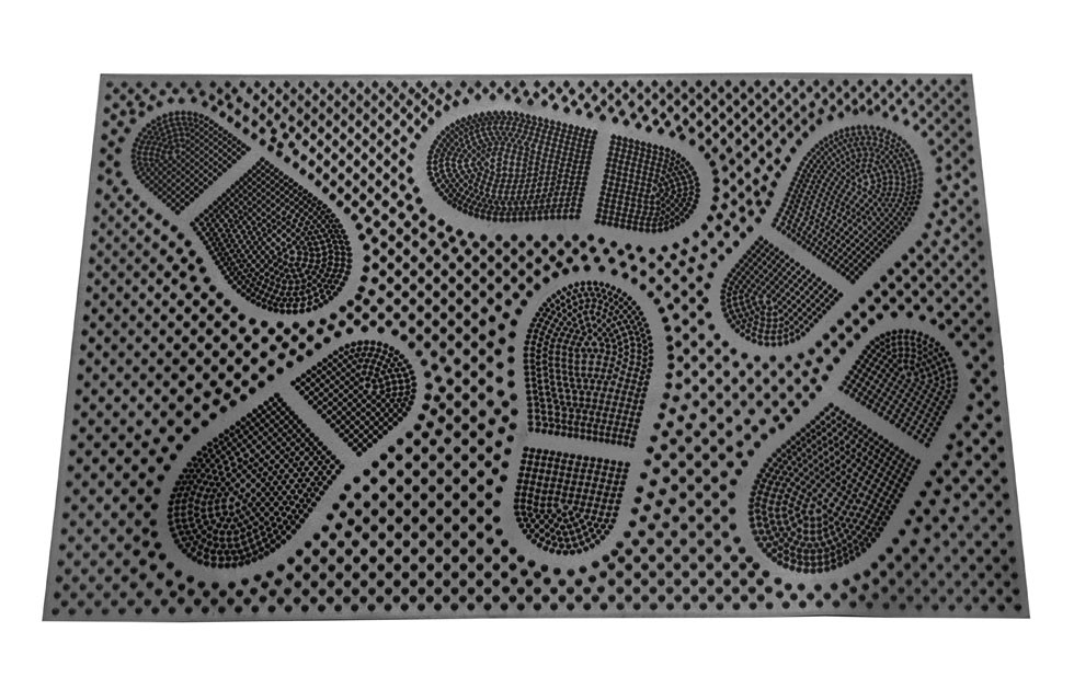 Килимок гумовий YPgroup 58х36,5 см чорний К-117