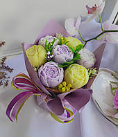 Мило ручної работи "Букет півоній" в супнику