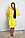 Яскравий короткий жіночий махровий халат у жовтому кольорі, фото 2