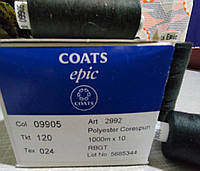 Нитки армир Coats EPIC №120 1000м col 09905 т. серый