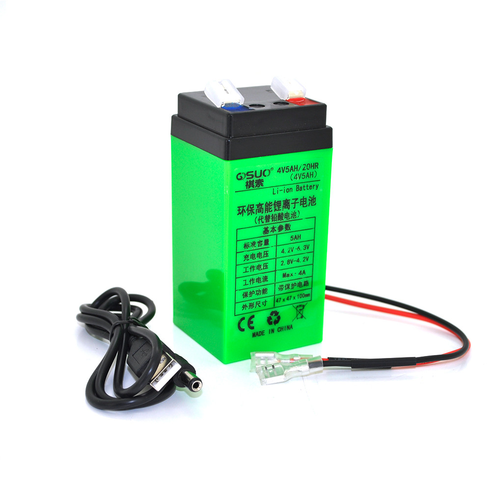 Акумуляторна батарея літієва QSuo 4 V 5 A з елементами Li-ion 18650 (47X47X100)