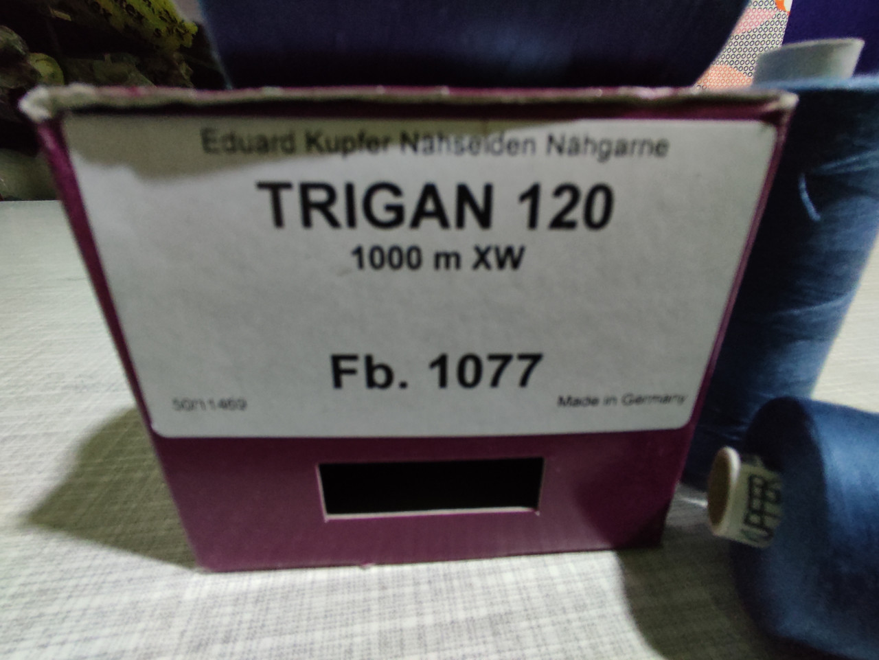 Нитки ,TRIGAN KUPFER №120 1000м col 1077 серо синий джинс - фото 6 - id-p1469897403